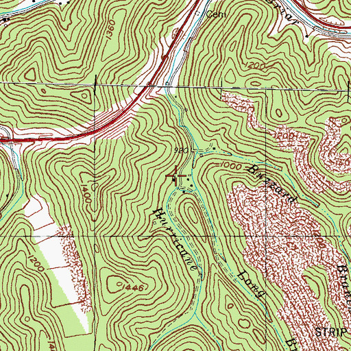 Topographic Map of Briar Fork Church, KY