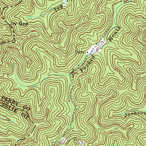 Topographic Map of Ivy Gap School (historical), KY