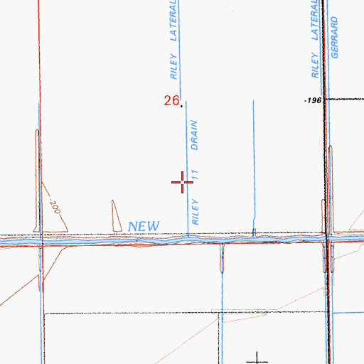 Topographic Map of Riley Eleven Drain, CA