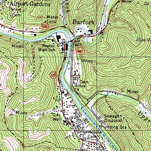Topographic Map of Hilton Railroad Station (historical), KY