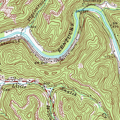 Topographic Map of Butterfly School (historical), KY