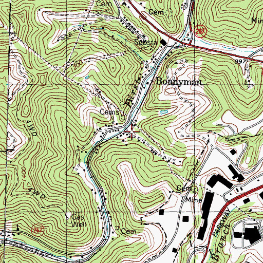 Topographic Map of Poplar Hollow, KY