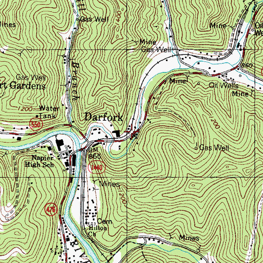Topographic Map of Tauber Railroad Station (historical), KY