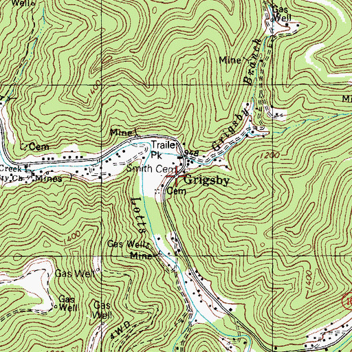 Topographic Map of Grigsby School (historical), KY