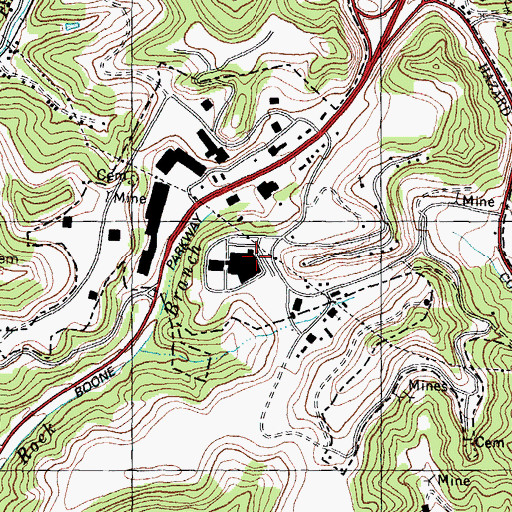 Topographic Map of Hazard ARH Regional Medical Center, KY