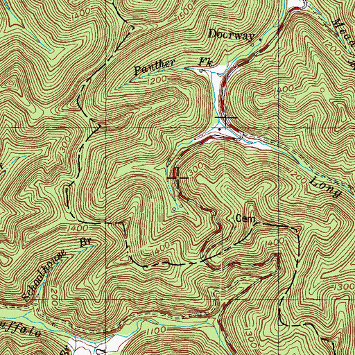 Topographic Map of Upper Squabble (historical), KY