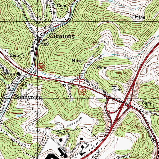 Topographic Map of Happy Valley (historical), KY