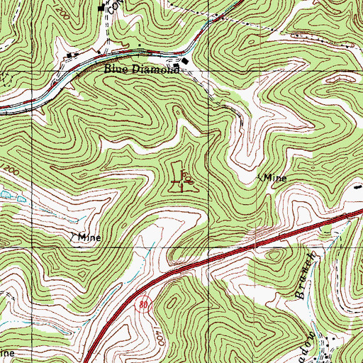 Topographic Map of Crawford Mountain, KY