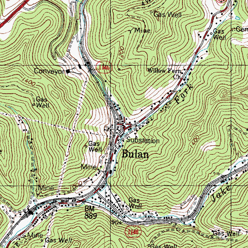 Topographic Map of Holiday Post Office (historical), KY