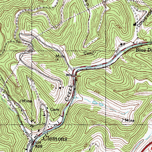 Topographic Map of Hayslen Railroad Station (historical), KY