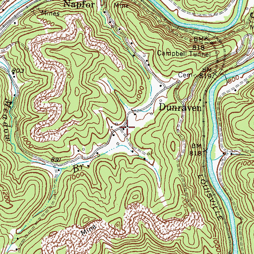 Topographic Map of Meadow Branch School (historical), KY