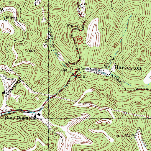Topographic Map of Road Branch, KY