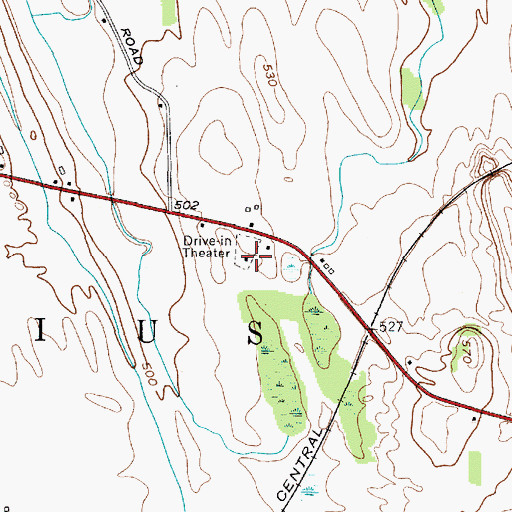 Topographic Map of Finger Lakes Drive-In, NY