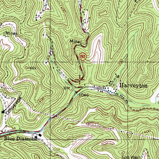 Topographic Map of Dedman Post Office (historical), KY