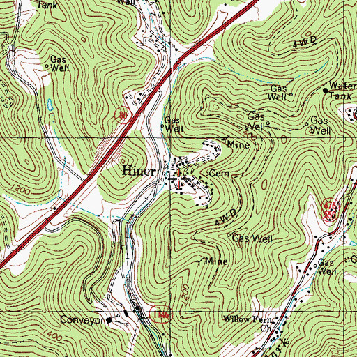 Topographic Map of Heiner School (historical), KY