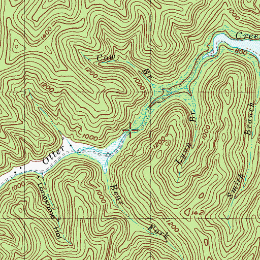 Topographic Map of Otter Creek, KY