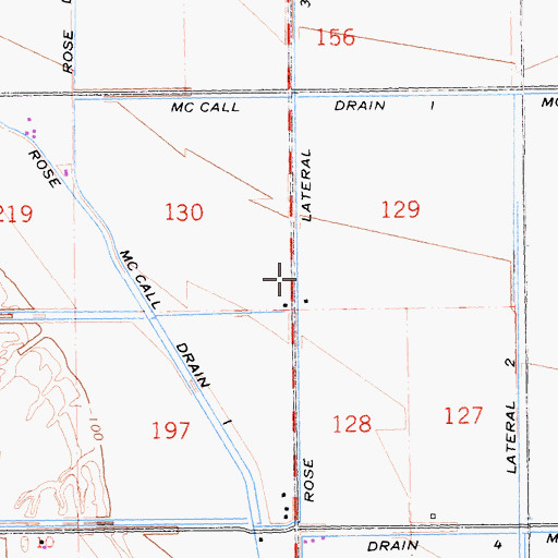 Topographic Map of Rose Lateral Three, CA