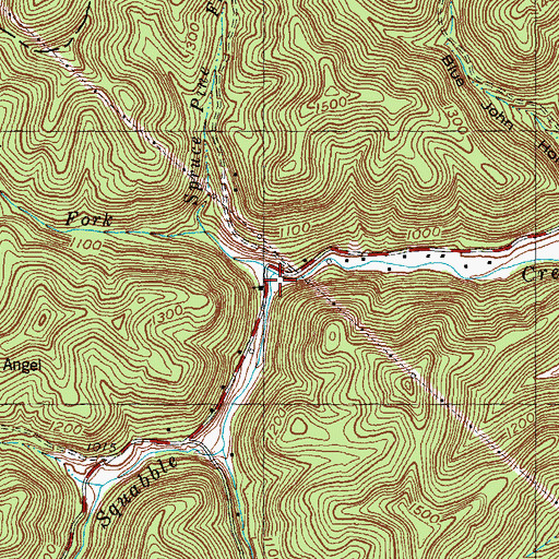 Topographic Map of Middle Squabble (historical), KY