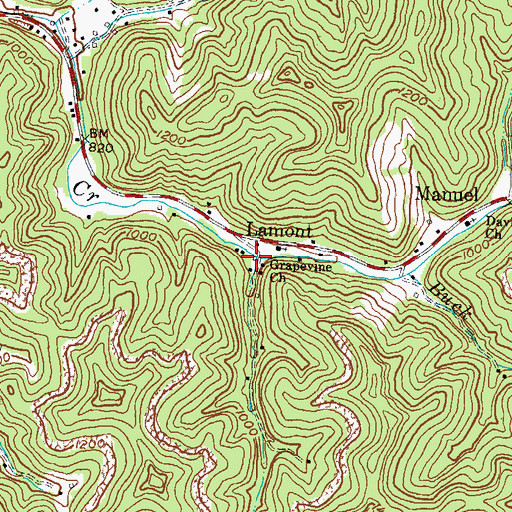 Topographic Map of Beech Branch, KY