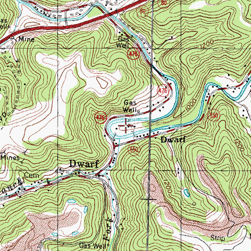 Topographic Map of Tunnel Mill Point, KY