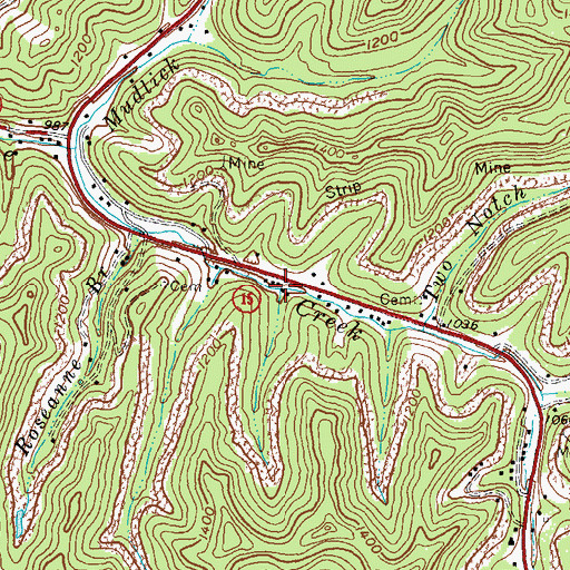Topographic Map of Two Notch School (historical), KY