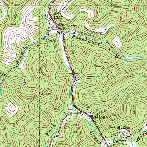 Topographic Map of Sixteen (historical), KY