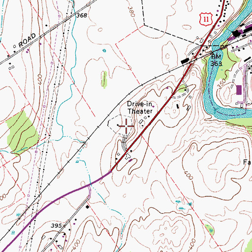 Topographic Map of Ideal Drive-In (historical), NY