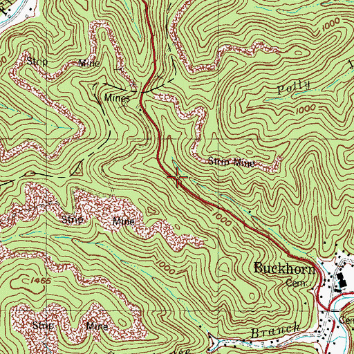 Topographic Map of Big Hill (historical), KY