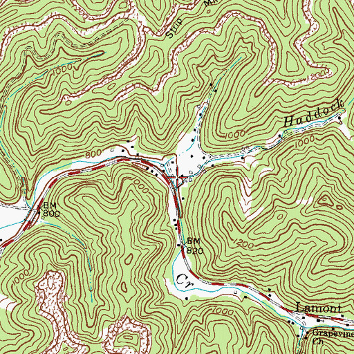Topographic Map of Boat Post Office (historical), KY