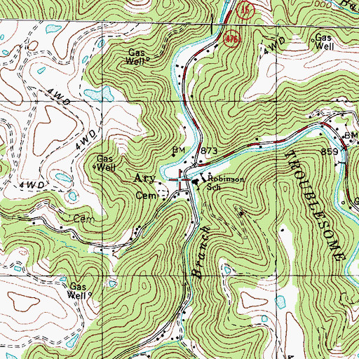 Topographic Map of Ary Post Office (historical), KY