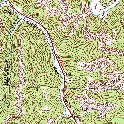 Topographic Map of Engle Post Office (historical), KY
