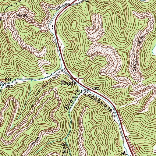 Topographic Map of Tenmile School (historical), KY