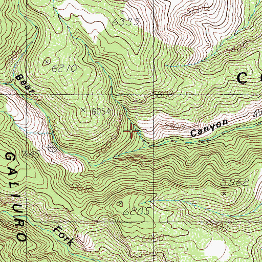 Topographic Map of Bear Spring, AZ