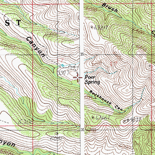 Topographic Map of Poer Spring, AZ