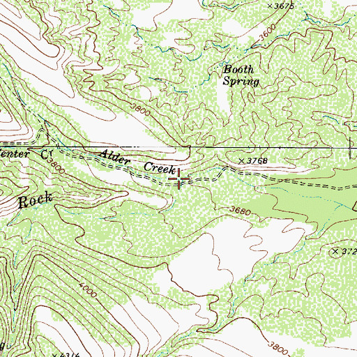 Topographic Map of Alder Creek, AZ
