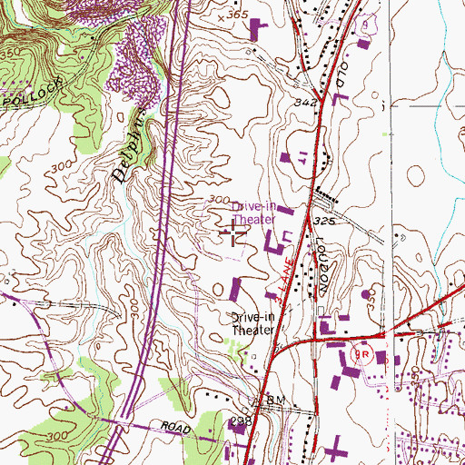 Topographic Map of Latham Drive-In (historical), NY