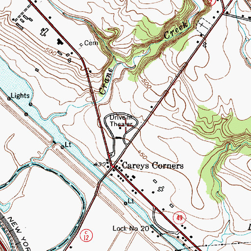 Topographic Map of Marcy Drive-In (historical), NY