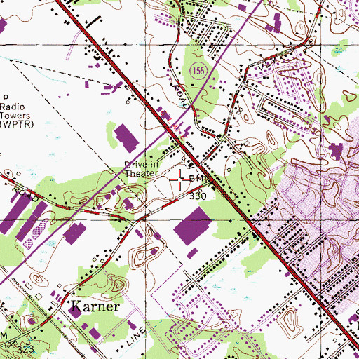 Topographic Map of Mohawk Drive-In (historical), NY