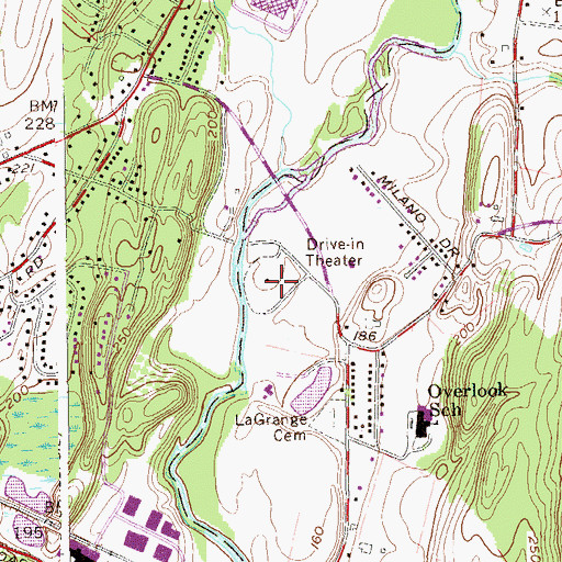 Topographic Map of Overlook Drive-In, NY
