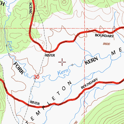 Topographic Map of Templeton Meadows, CA