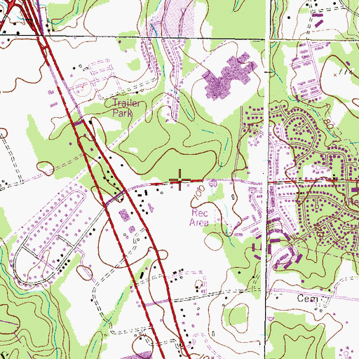 Topographic Map of Church on the Rock, MD