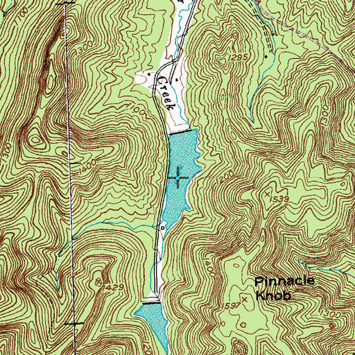 Topographic Map of Berea City Lakes, KY