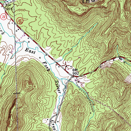 Topographic Map of Indian Fort Theatre, KY