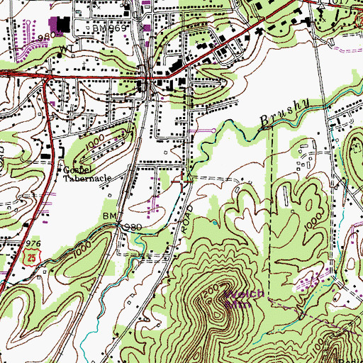 Topographic Map of Allen Chapel (historical), KY