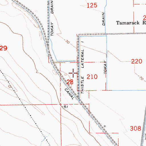Topographic Map of Thistle Lateral One, CA