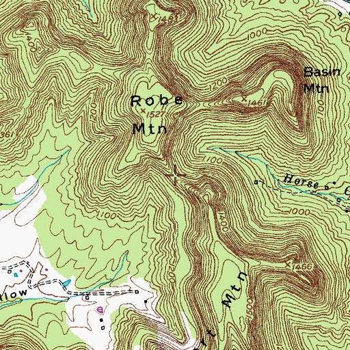 Topographic Map of Horseshoe Gap, KY