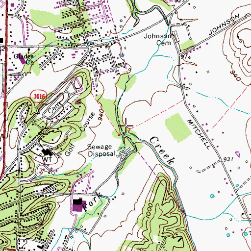 Topographic Map of Johnsons Shop Post Office (historical), KY