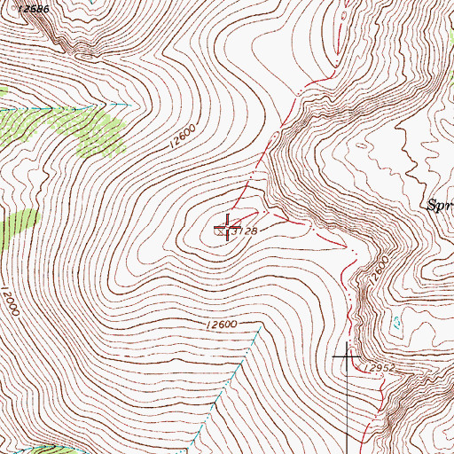 Topographic Map of Lomo Liso Mountain, CO