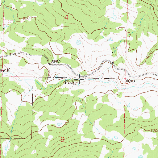 Topographic Map of Lone Pine Creek, CO