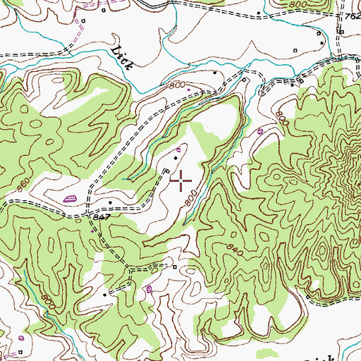 Topographic Map of Coyle Post Office (historical), KY